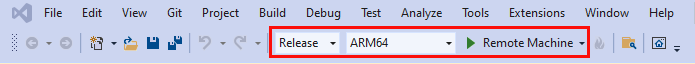 사용자가 Wifi를 사용하여 HoloLens에 빌드하는 경우 Visual Studio 빌드 설정의 스크린샷.