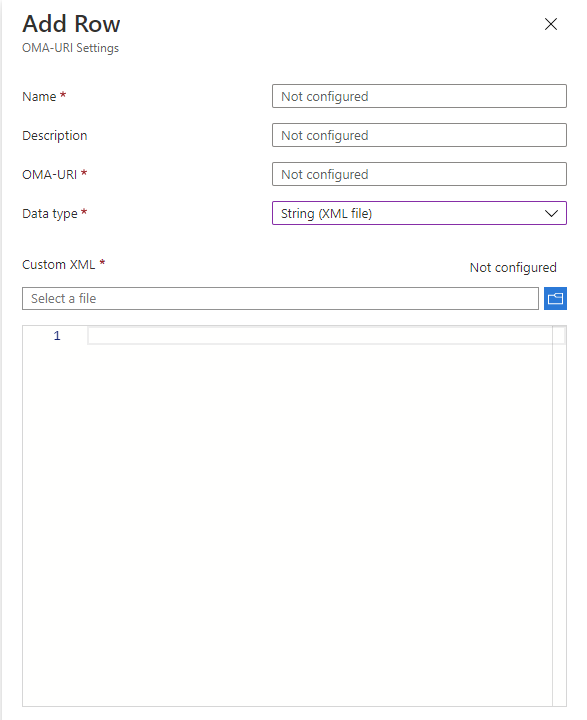 사용자 지정 XML.