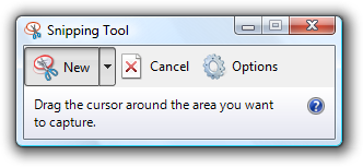 캡처 도구 옵션 대화 상자의 스크린샷 