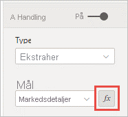 Skjermbilde av Handling-ruten, som uthever knappen Betinget formatering.