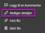 Rediger detaljer