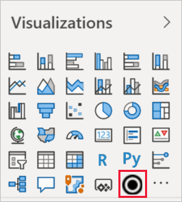 Skjermbilde av den tilpassede visualiseringsruten.