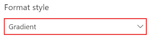 Skjermbilde som viser hvordan du endrer formatstilen for å bruke en fargegradering.