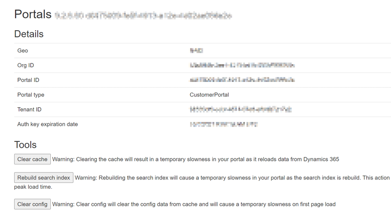 Screenshot that shows how to clear the cache by selecting Clear cache.