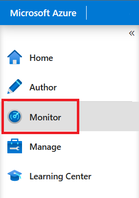 Zrzut ekranu przedstawiający przycisk Monitoruj w witrynie Azure Portal.