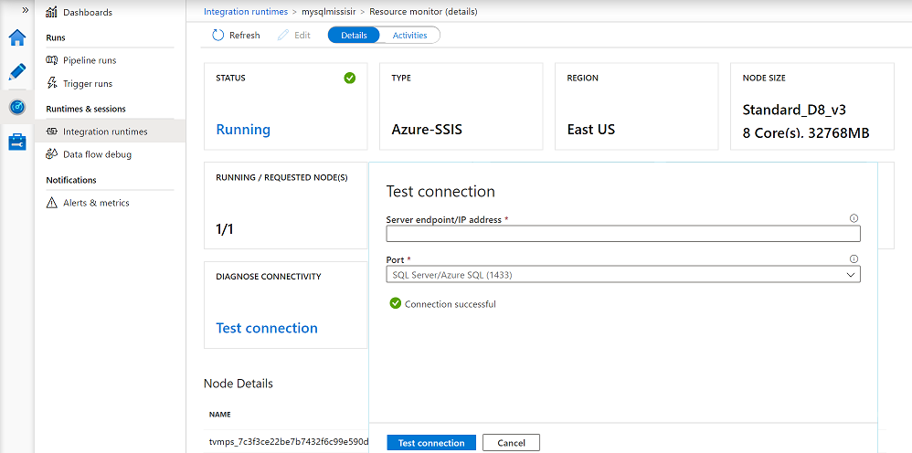 Monitorowanie środowiska Azure-SSIS IR — DIAGNOZOWANIe kafelka