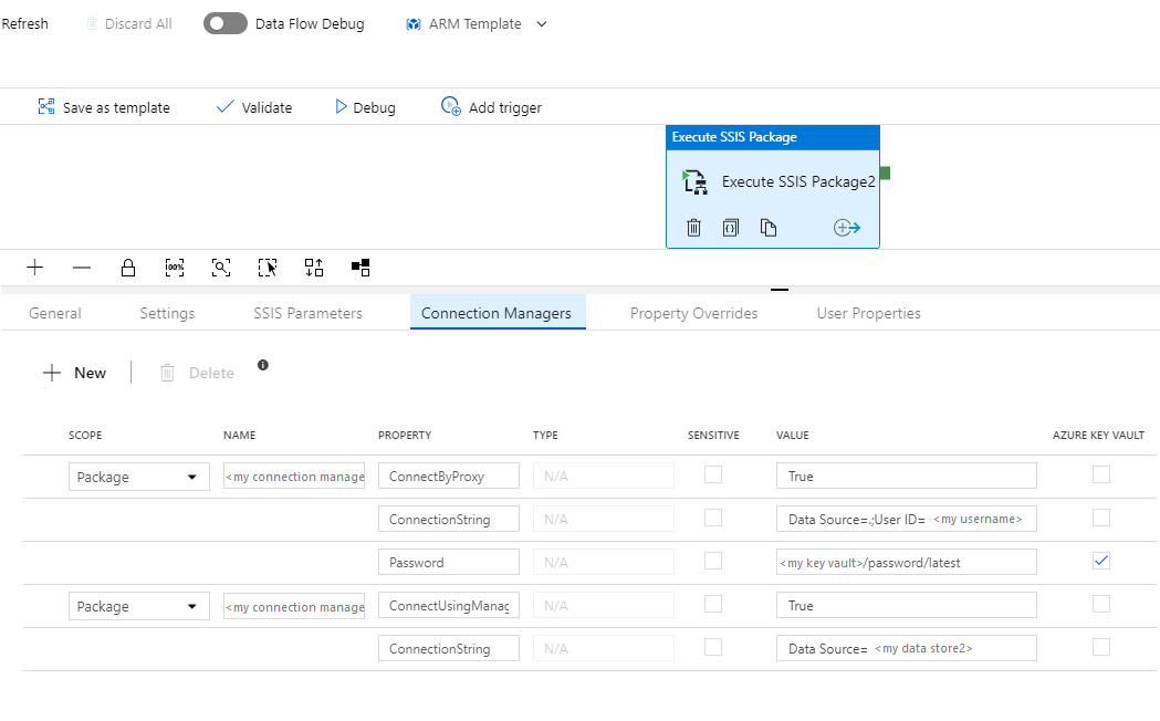 Włącz właściwość ConnectByProxy/ExecuteOnProxy3