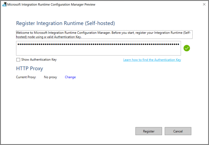 Rejestrowanie środowiska Integration Runtime