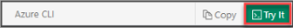 Zrzut ekranu przedstawiający przykład narzędzia Try It dla usługi Azure Cloud Shell.