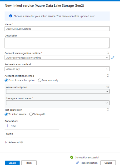 Konfigurowanie Azure Data Lake Storage Gen2