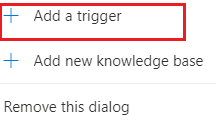 Selecting Add a trigger