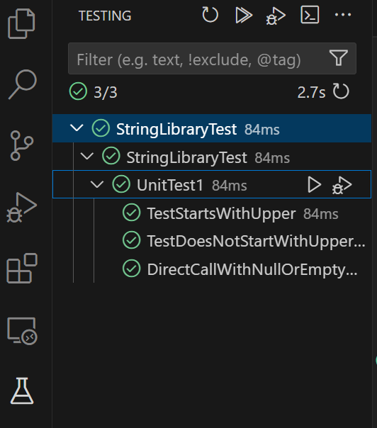 Eksplorator testów programu Visual Studio Code