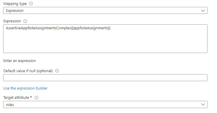 Dodawanie elementu AssertiveAppRoleAssignmentsComplex