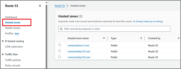 Wybierz pozycję Zarządzaj systemem DNS z listy rozwijanej.