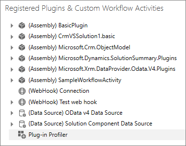 Plug-in Profiler in the Plug-in Registration Tool.