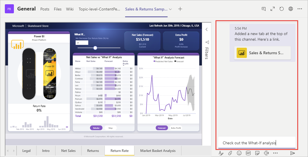 Karta konwersacji w usłudze Microsoft Teams