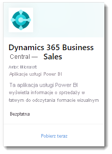 Zrzut ekranu przedstawiający aplikację internetową Dynamic 365 Business Central — Sales.