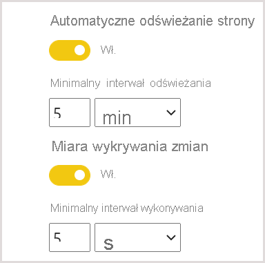 Ustawienia automatycznego odświeżania strony w portalu administracyjnym pojemności