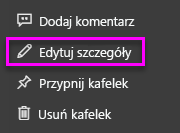 Edytuj szczegóły