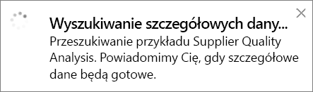 Zrzut ekranu przedstawiający okno dialogowe Wyszukiwanie szczegółowych informacji.