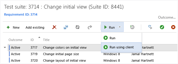 Uruchamianie testów w programie Microsoft Test Manager