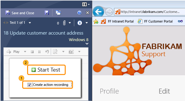 Uruchom aplikacji, a następnie uruchom test