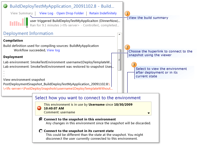 Łącz się środowiska z wyniki kompilacji