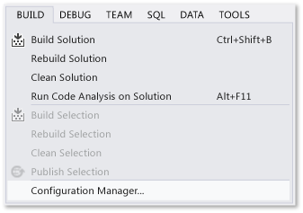 Tworzenie menu wybierz polecenie programu Configuration Manager