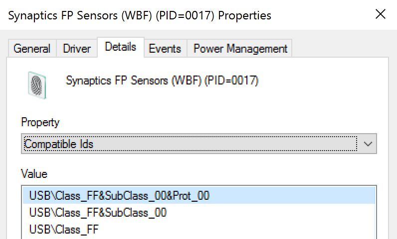 Device Properties compatible IDs illustration