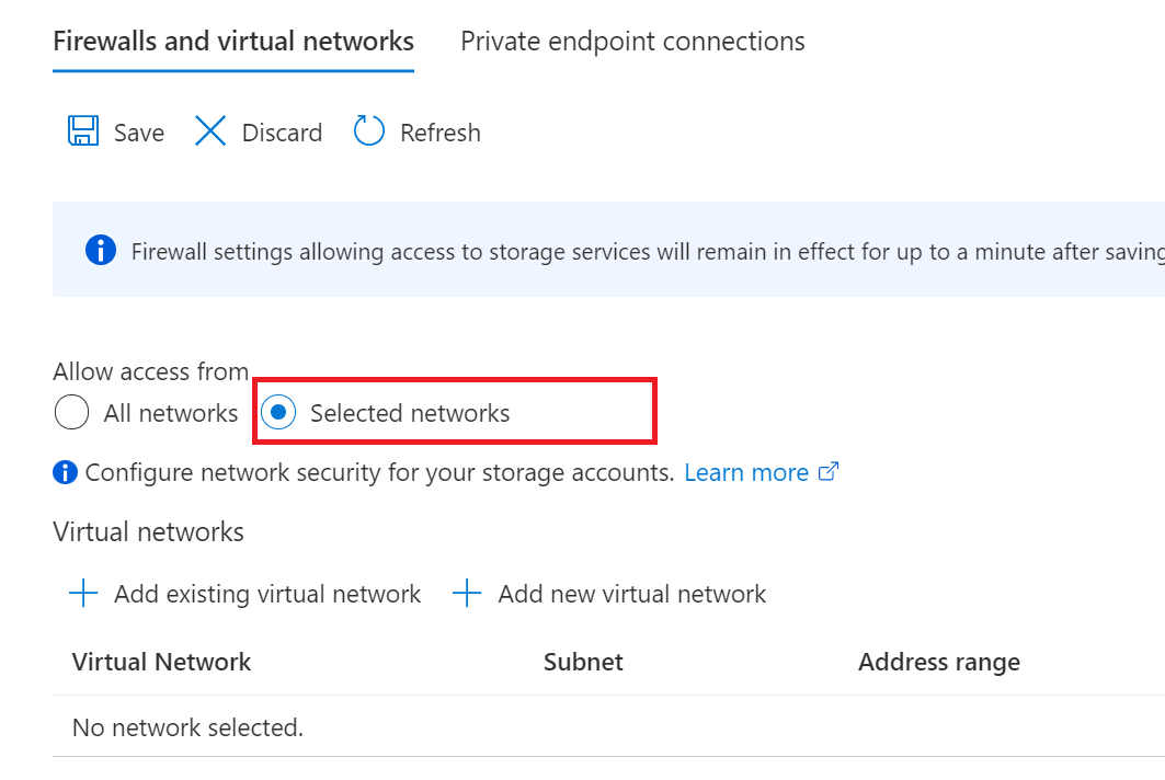 Captura de ecrã que mostra os detalhes para permitir o acesso às redes selecionadas