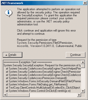 Figure 3 Error Dialog