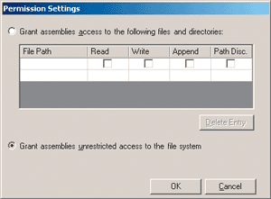 Figure 7 I/O Permissions