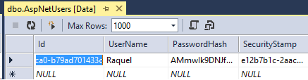 Imagem exibindo dados de tabela de usuários registrados