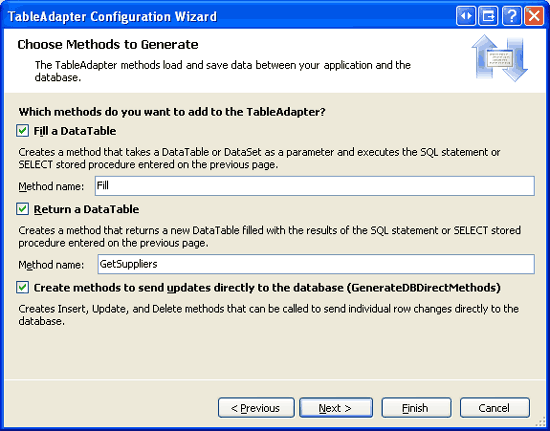 Renomeie o método GetData para GetSuppliers