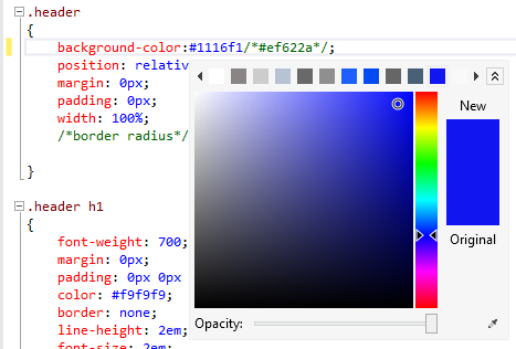 Gradiente do seletor de cores