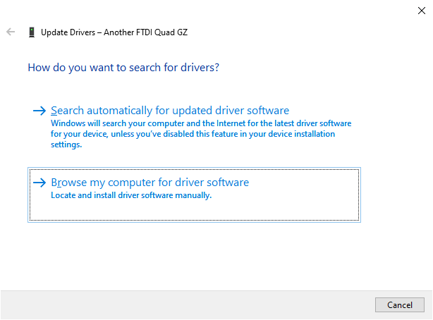 procurar em meu computador por drivers