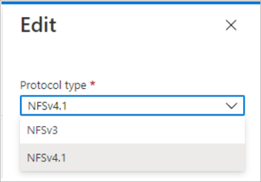 Captura de tela que mostra o menu Editar com o campo Tipo de Protocolo