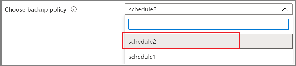 Captura de tela mostra como escolher uma política de backup.