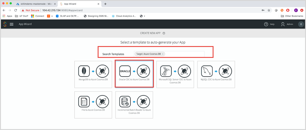 Selecionar CDA do Oracle para o Azure Cosmos DB