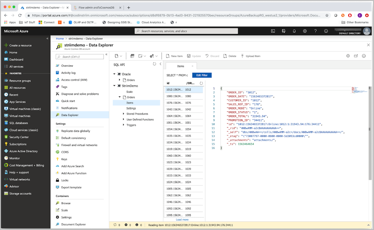 Validar dados migrados no Azure