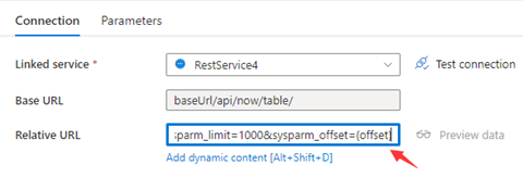 Captura de tela mostrando outra configuração para enviar várias solicitações cujas variáveis estão em Query Parameters.