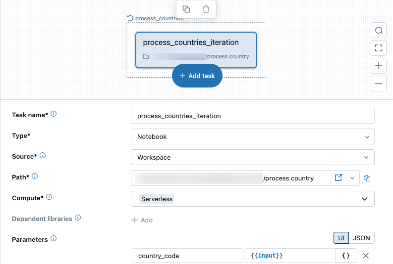 Alternar exibição do DAG da interface do usuário de trabalhos para a tarefa aninhada