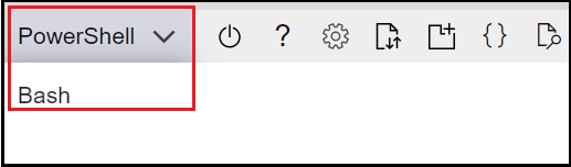 Selecione a CLI que deseja usar no Cloud Shell.