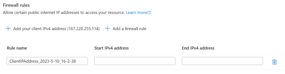 Captura de tela das regras de firewall - permitir acesso do cliente.