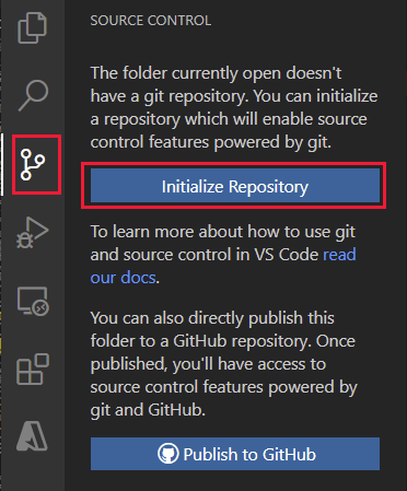 Inicializar repositório git