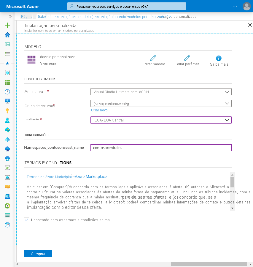 Implantar modelo do Resource Manager