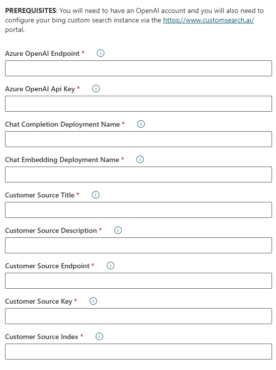 Import Chat with your data template screenshot