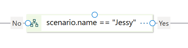 a screenshot of the flow control branch element on the scenario editor