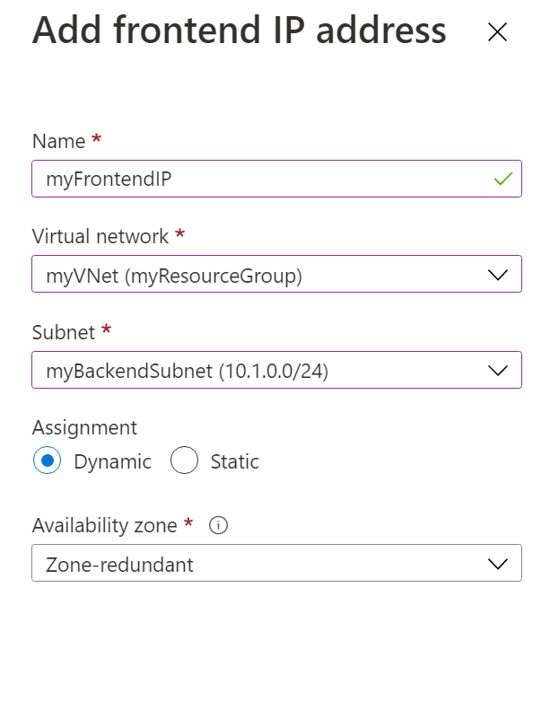 Captura de tela para adicionar front-end interno.