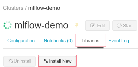 Captura de tela mostrando o mlflow com o azure databricks.